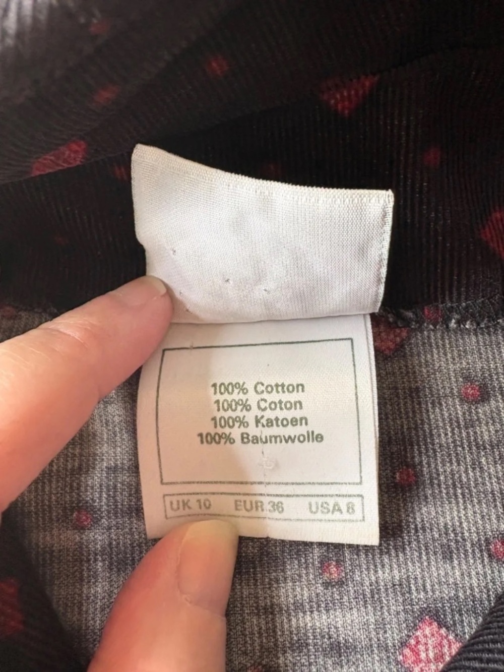 Vintage Laura Ashley Black Corduroy Cottagecore Prairie Dress UK Size 8 Feminine - Picture 6 of 15